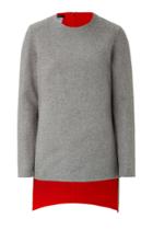 Akris Akris Angora-wool Layered Asymmetric Top - Grey