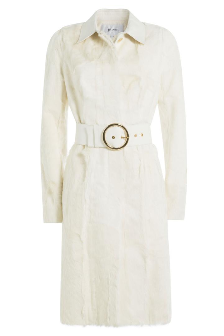 Jitrois Jitrois Leather And Goat Hair Coat