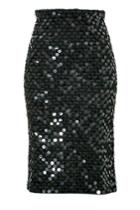 Cédric Charlier Cédric Charlier Sequined Wool Pencil Skirt