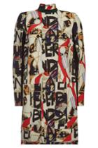 Burberry Burberry Zoya Printed Dress With Silk And Wool