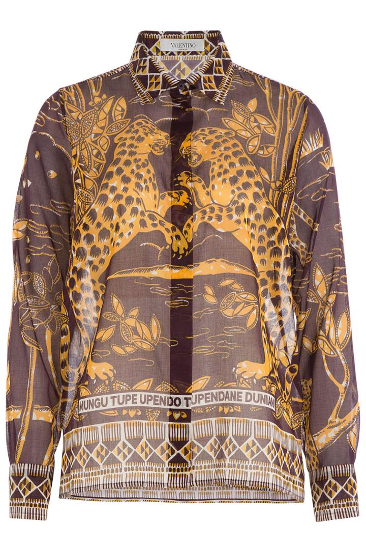 Valentino Valentino Printed Cotton Blouse - None