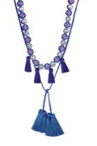 Shourouk Shourouk Sautoir Mini Tassel Necklace With Crystals - Blue