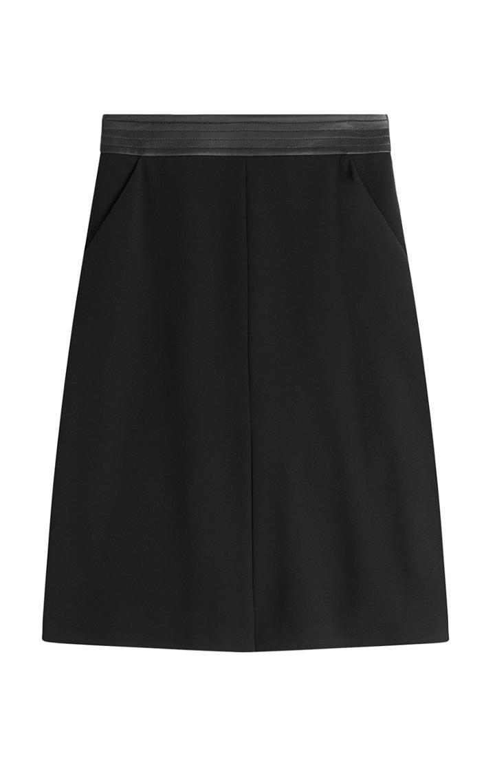 Barbara Bui Skirt With Leather Waistband