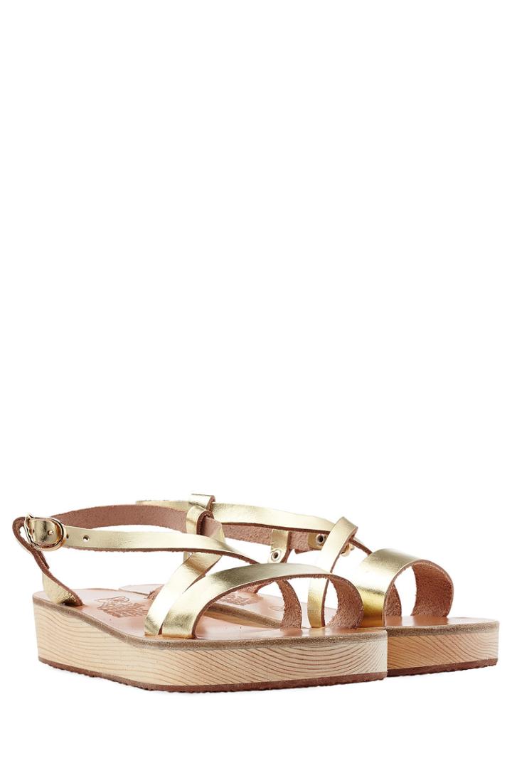 Ancient Greek Sandals Ancient Greek Sandals Comedia Metallic Leather Sandals - Silver