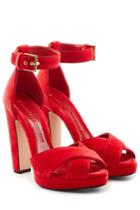 Alexander Mcqueen Alexander Mcqueen Velvet Platform Sandals