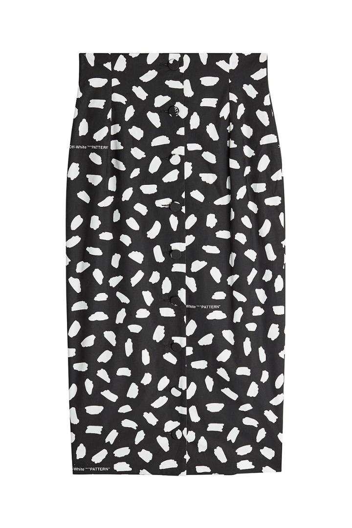 Off-white Off-white Printed Cotton Skirt