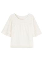 See By Chloé See By Chloé Flutter Sleeve Top - White