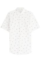 Jil Sander Jil Sander Short Sleeve Printed Cotton Shirt - White