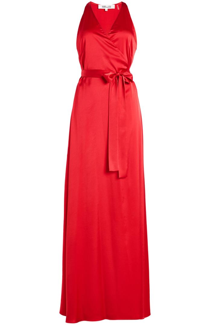 Diane Von Furstenberg Diane Von Furstenberg Floor Length Satin Gown