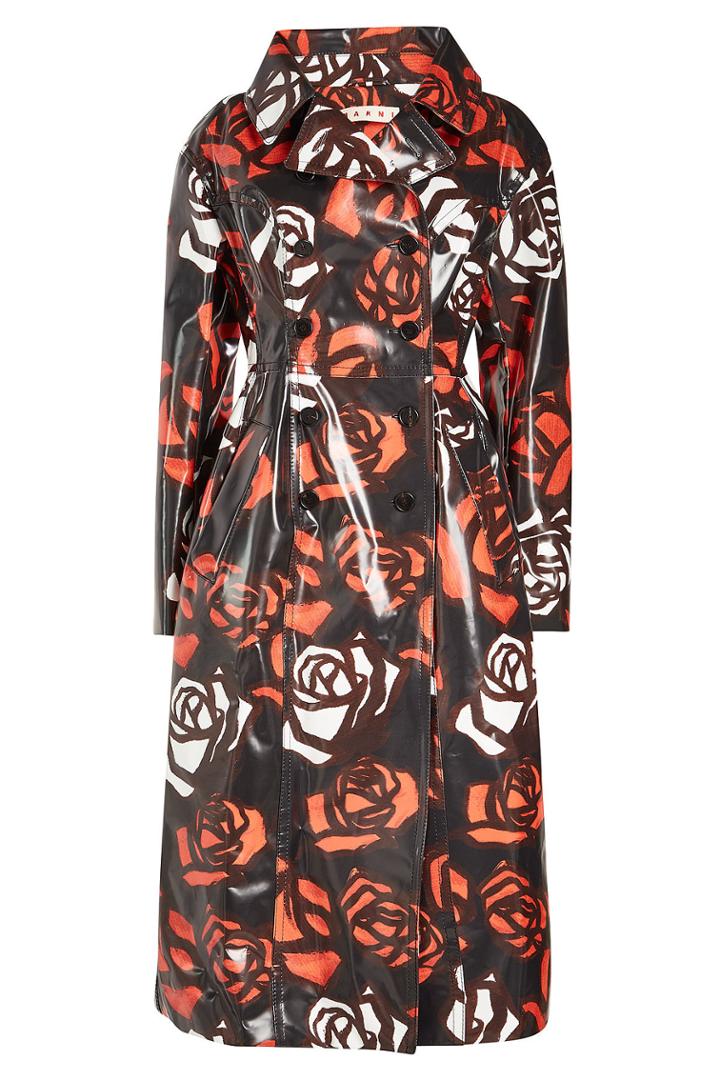 Marni Marni Printed Leather Coat