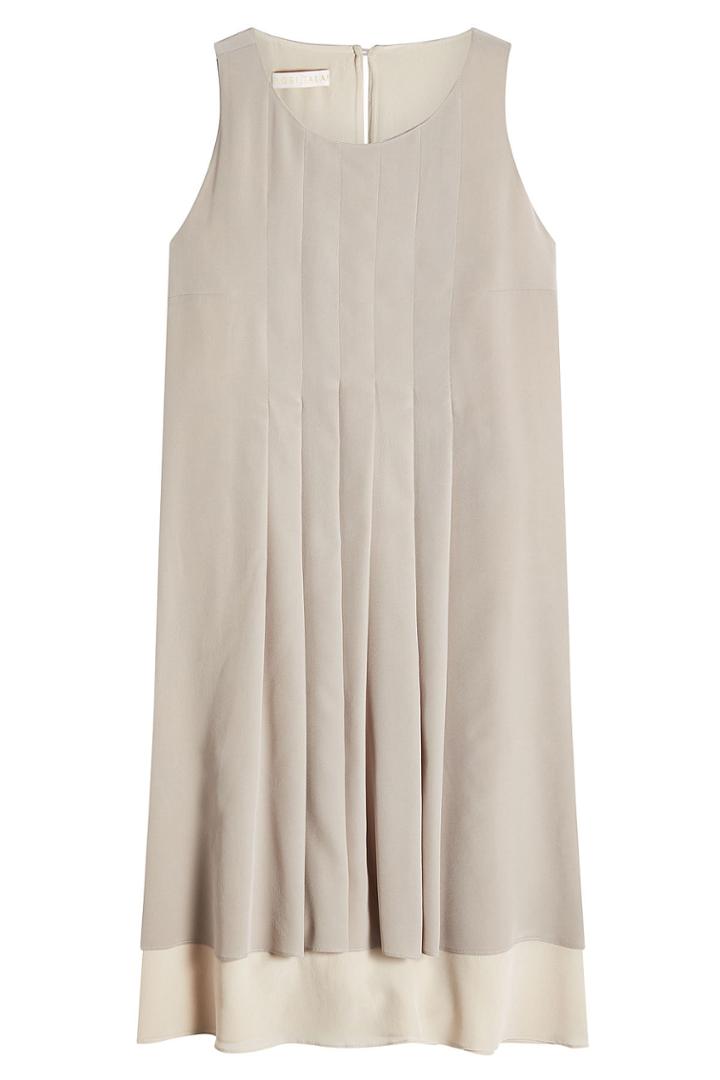 Nobi Talai Nobi Talai Layered And Pleated Silk Dress