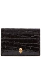Alexander Mcqueen Alexander Mcqueen Textured Leather Card Holder - Black