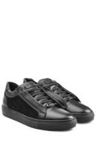 Brioni Brioni Leather Sneakers With Suede