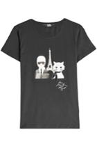 Karl Lagerfeld Karl Lagerfeld Printed Cotton T-shirt With Sequins