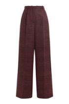Sonia Rykiel Sonia Rykiel Printed Alpaca-virgin Wool Wide Leg Pants - Red