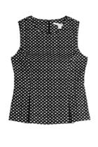 Diane Von Furstenberg Diane Von Furstenberg Polka Dot Shell With Inverted Pleats