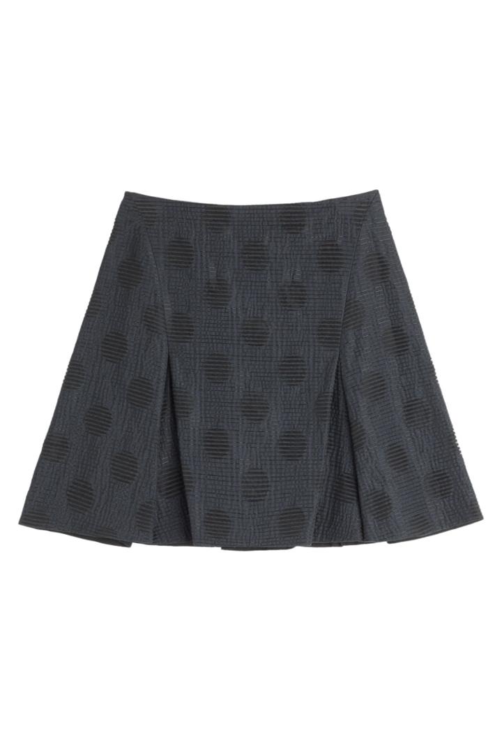 Kenzo Kenzo Dots & Stripes Fancy Cotton Skirt - Black