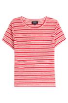 A.p.c. A.p.c. Striped Linen T-shirt - Red