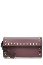 Valentino Valentino Leather Rockstud Wallet - Purple