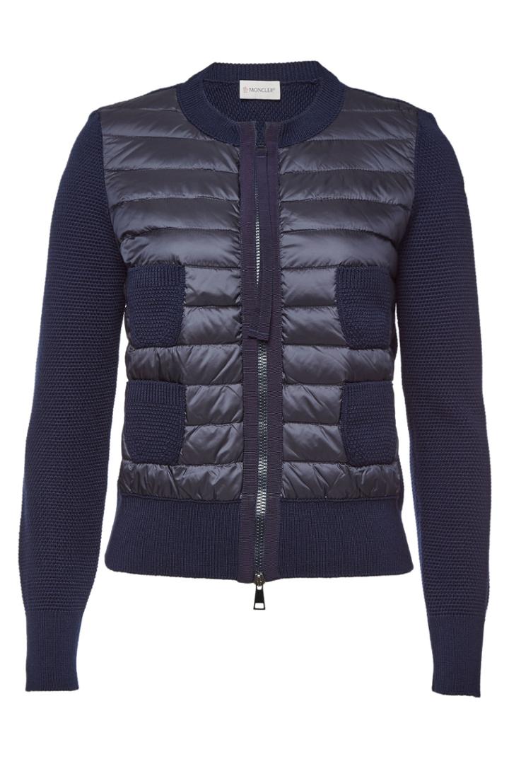 Moncler Moncler Cardigan With Virgin Wool And Down Filling