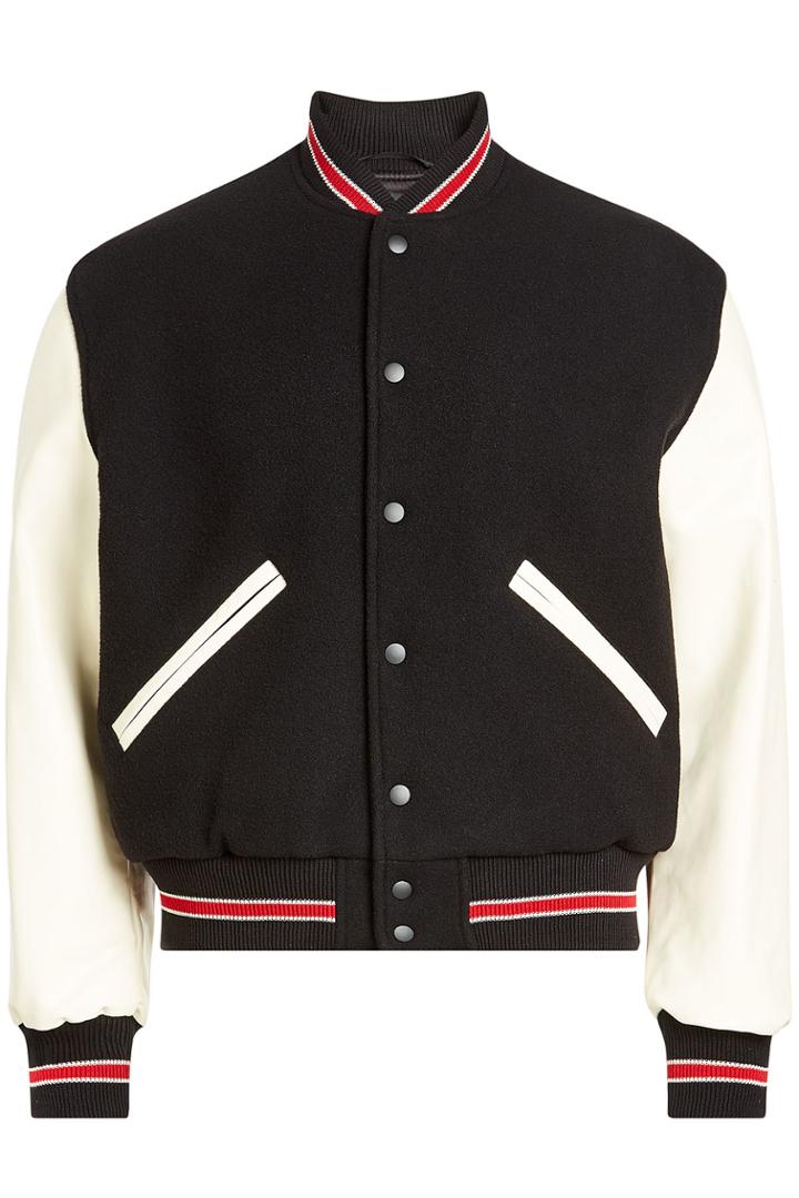 Our Legacy Our Legacy Wool Bomber Jacket With Leather