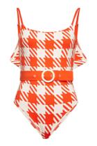 Solid & Striped Solid & Striped The Nina Gingham Swimsuit With Belt