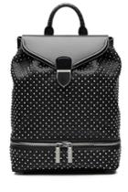 Alexander Mcqueen Alexander Mcqueen Embellished Leather Backpack - Black
