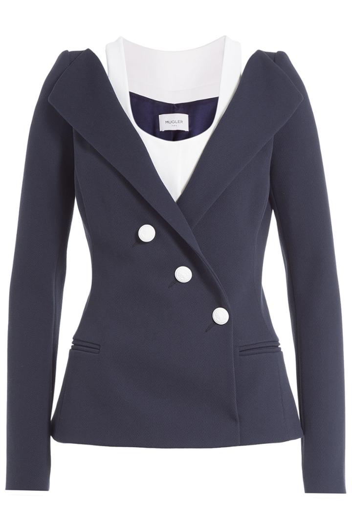 Mugler Mugler Cotton Twill Blazer With Tank