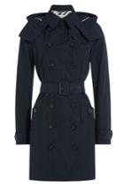 Burberry Brit Burberry Brit Waterproof Trench Coat With Hood - Blue