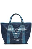 Marc Jacobs Marc Jacobs Printed Denim Tote With Leather