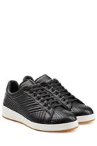 Alexander Mcqueen Alexander Mcqueen Embossed Leather Sneakers - Black