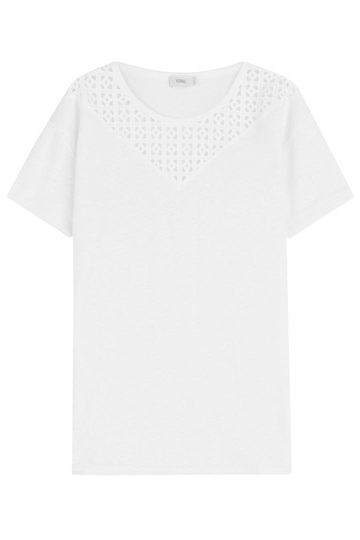 Closed Closed Linen T-shirt With Cut-out Detail - White