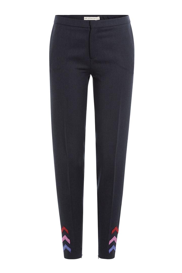Mary Katrantzou Mary Katrantzou Wool Pants With Glitter Chevrons - Multicolored