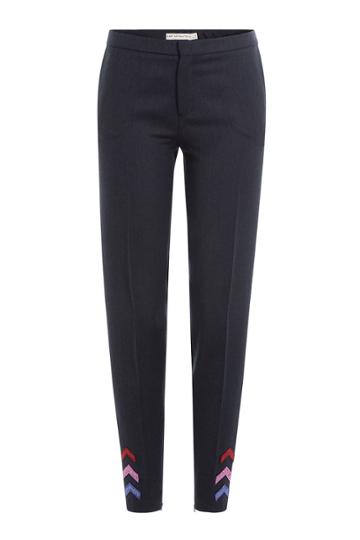 Mary Katrantzou Mary Katrantzou Wool Pants With Glitter Chevrons - Multicolored