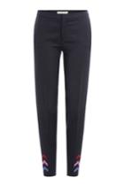 Mary Katrantzou Mary Katrantzou Wool Pants With Glitter Chevrons - Multicolored