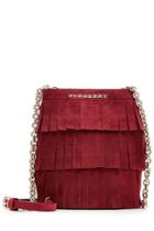 Burberry Shoes & Accessories Burberry Shoes & Accessories Fringed Suede Bucket Bag - Red
