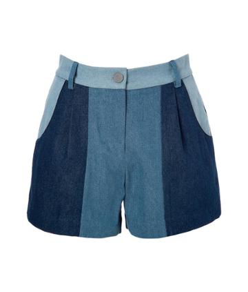Jonathan Simkhai Patchwork Denim Shorts