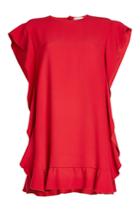 R.e.d. Valentino R.e.d. Valentino Crepe Dress With Ruffles