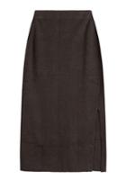 Jason Wu Jason Wu Wool Knit Skirt With Rib Stripe Detailing - Brown
