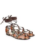 Valentino Garavani Valentino Garavani Rolling Rockstud Embellished Leather Sandals