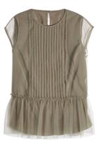Brunello Cucinelli Brunello Cucinelli Top With Chiffon Overlay