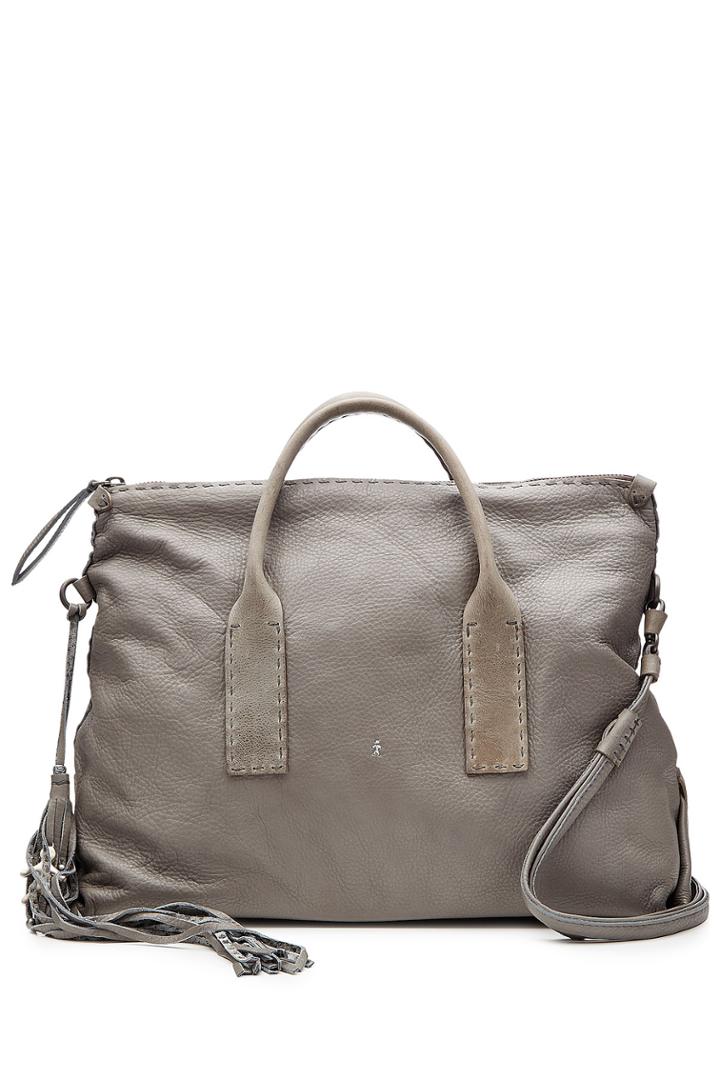 Henry Beguelin Henry Beguelin Leather Tote With Tassel - Grey
