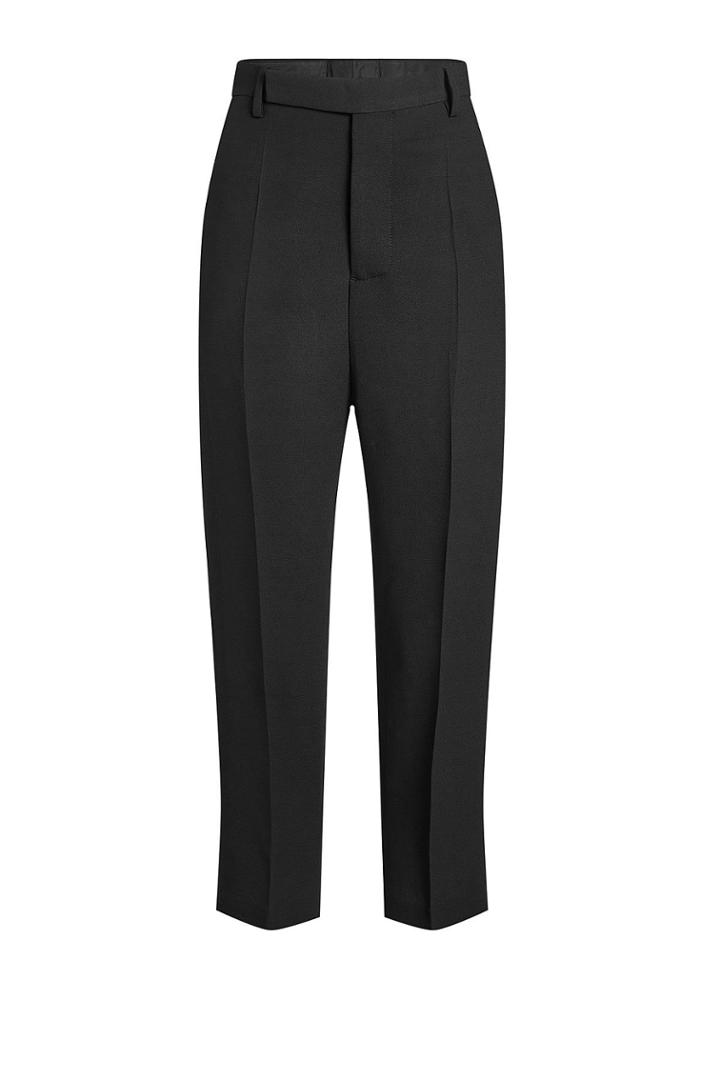 Rick Owens Rick Owens Cropped High-waist Pants With Wool