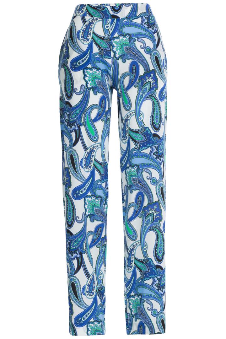 Etro Etro Wide Leg Printed Silk Pants