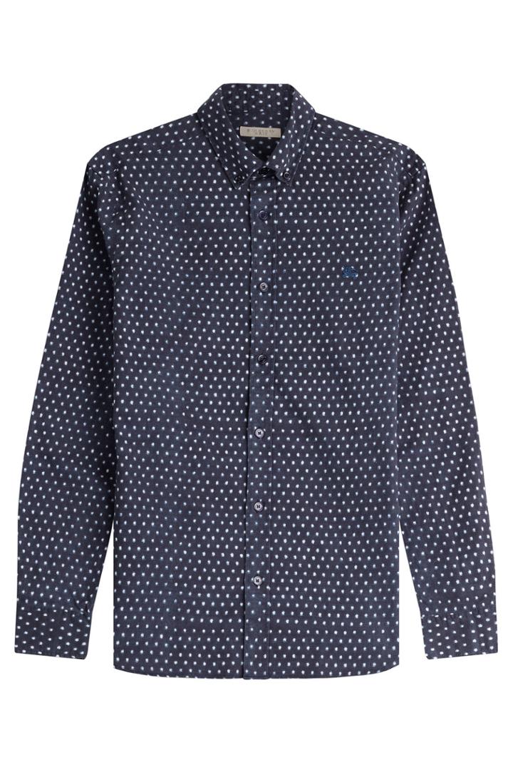 Burberry Brit Burberry Brit Printed Cotton-linen Shirt - Blue