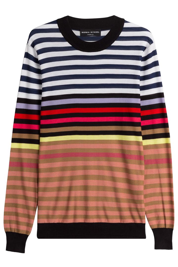 Sonia Rykiel Sonia Rykiel Silk-cotton Striped Pullover