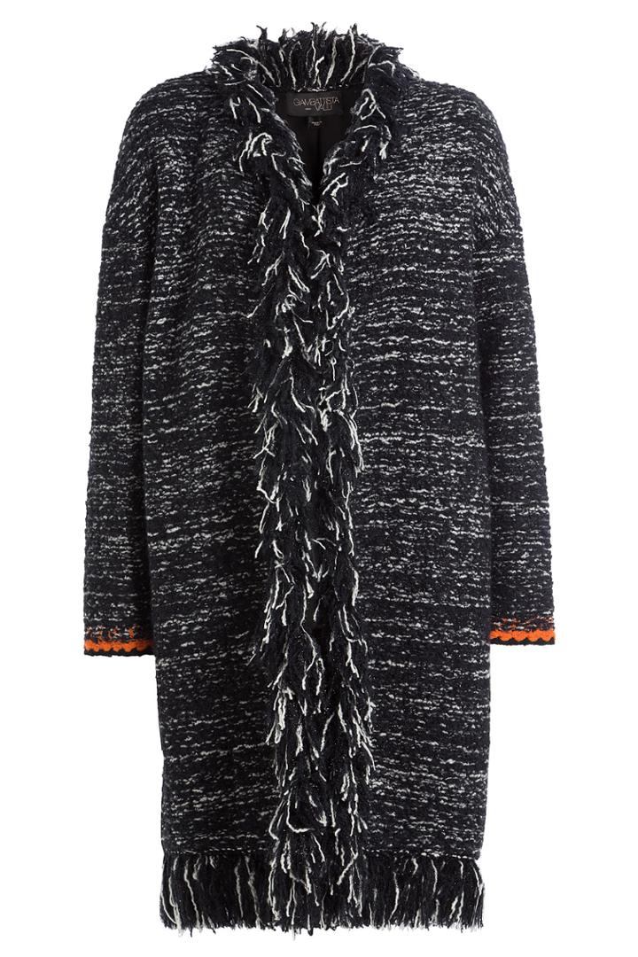 Giambattista Valli Giambattista Valli Fringed Cardigan With Mohair And Wool - Black