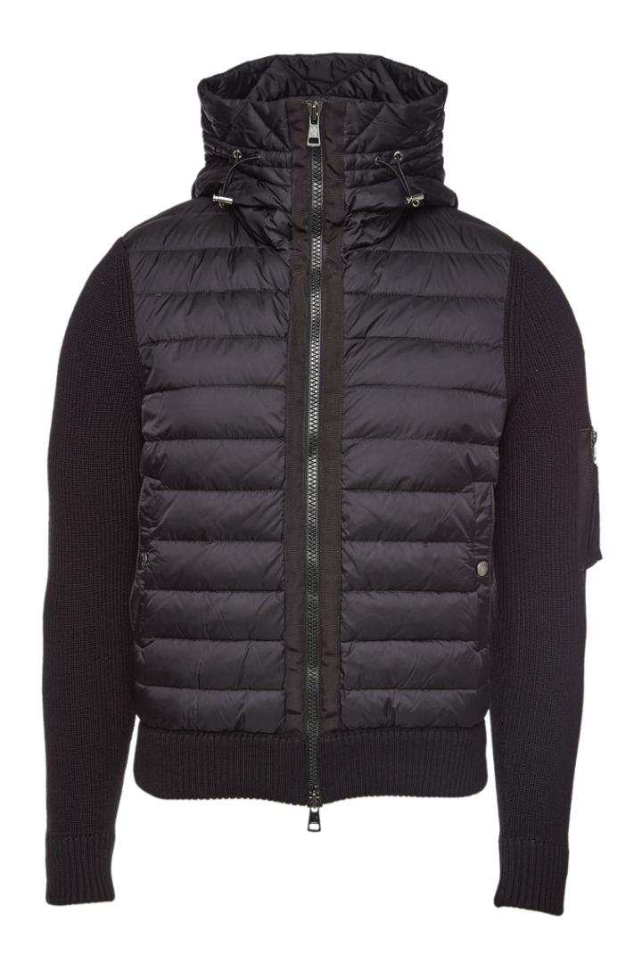 Moncler Moncler Quilted Jacket With Wool Sleeves