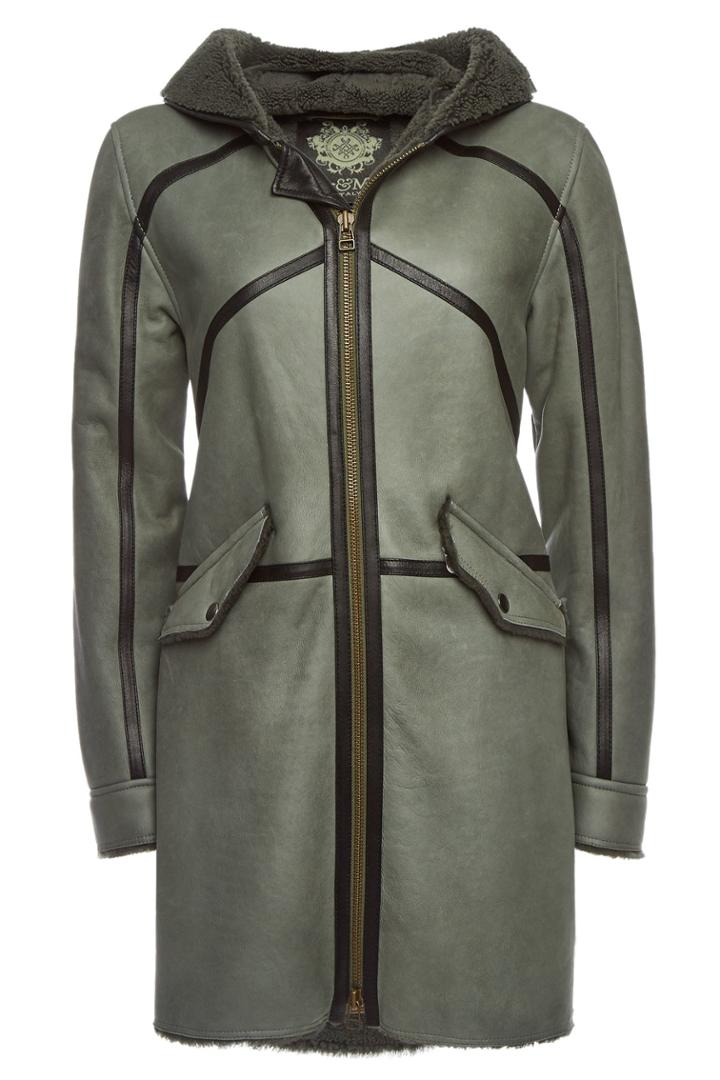 Mr & Mrs Italy Mr & Mrs Italy Leather Parka With Shearling