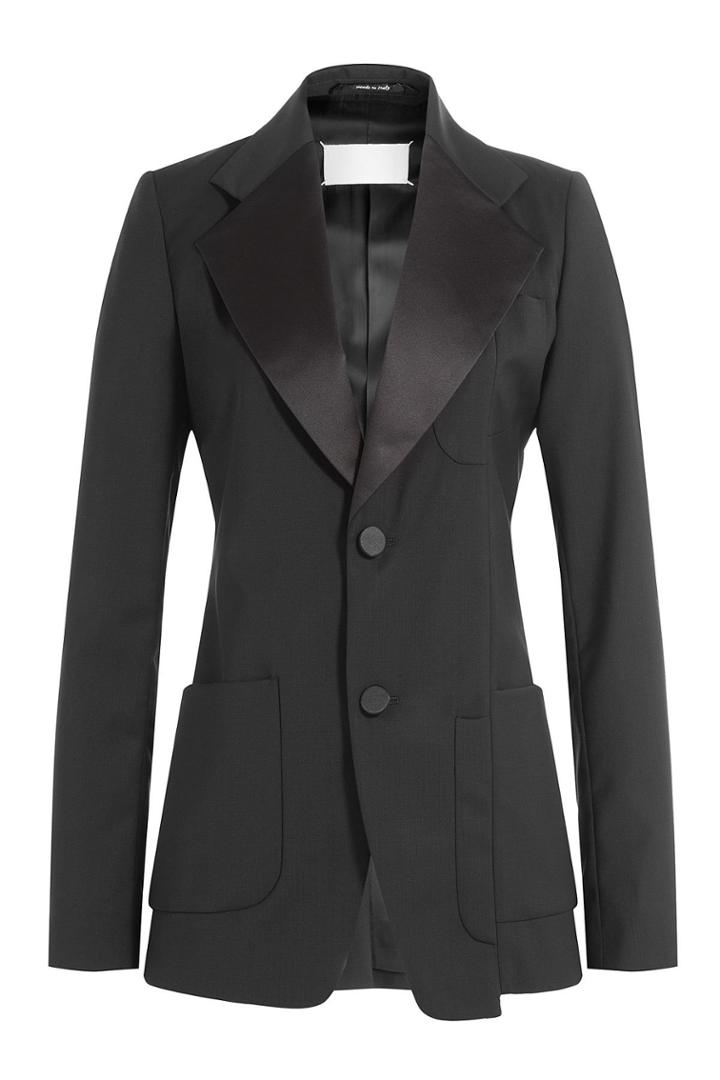 Maison Margiela Maison Margiela Wool Blazer With Contrast Collar